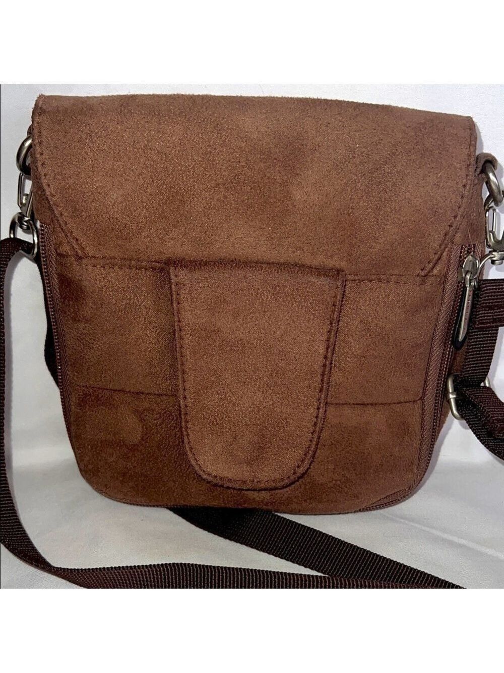 Travelon Brown Suede Women or Men's Crossbody/Belt Bag